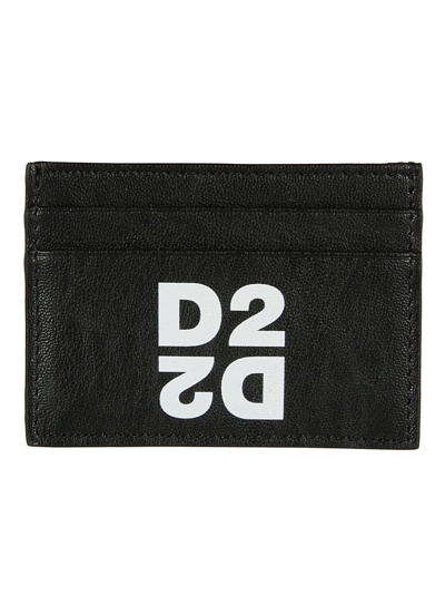 Shop Dsquared2 Logo Card Holder In Black/white