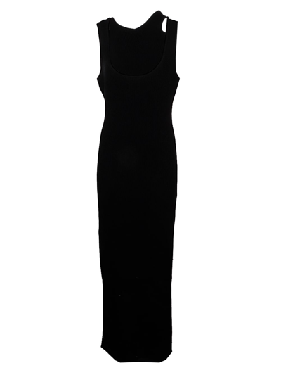 Shop Y/project Three Collar Knit Tank Dress In Black