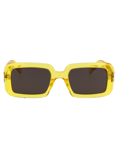 Shop Saint Laurent Sl 534 Sunrise Sunglasses In 004 Yellow Yellow Black