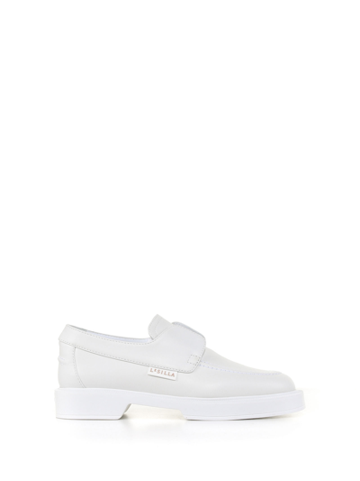 Shop Le Silla Yacht Loafer In Nappa Leather In Carta