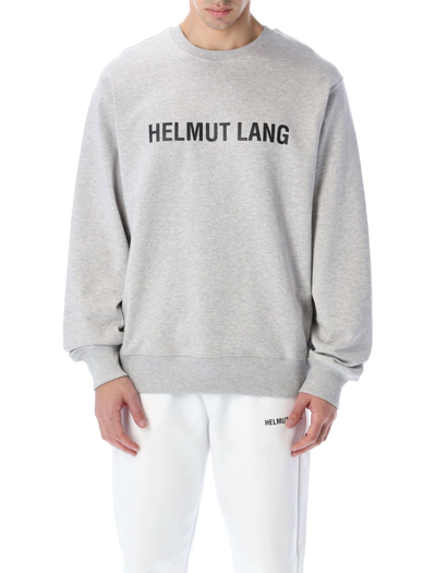 Shop Helmut Lang Logo Crewneck In Grey
