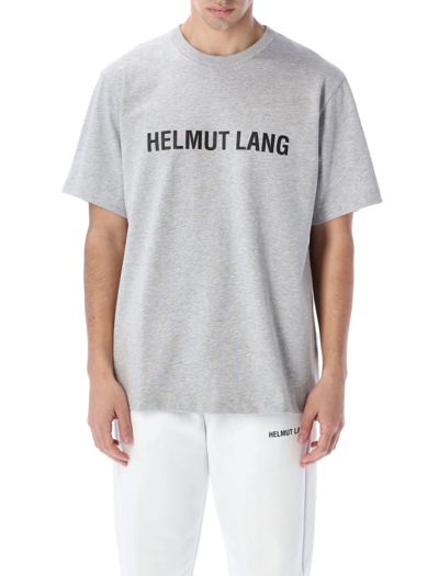 Shop Helmut Lang Logo Print Tee In Grey