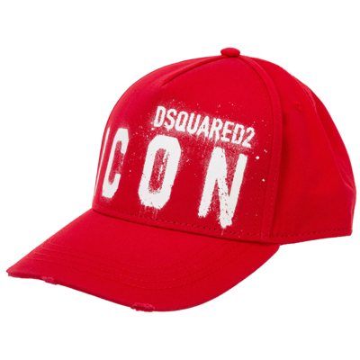 Shop Dsquared2 Icon Baseball Cap In Rosso