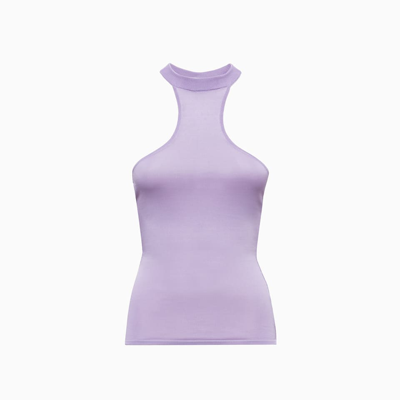 Shop Alessandro Vigilante Knit Regenerated Top To14-knf In Lilac