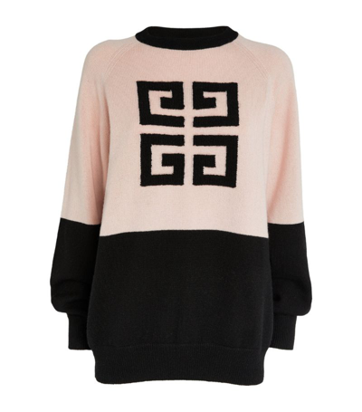 Shop Givenchy Cashmere Colour-block 4g Sweater In Black