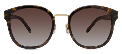 Shop Givenchy Gv Day Gv40019f 52f Butterfly Sunglasses In Brown