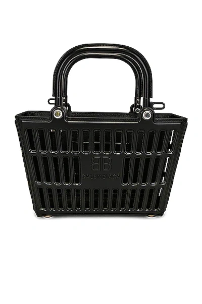 Shop Balenciaga Small Mag Basket Bag In Black
