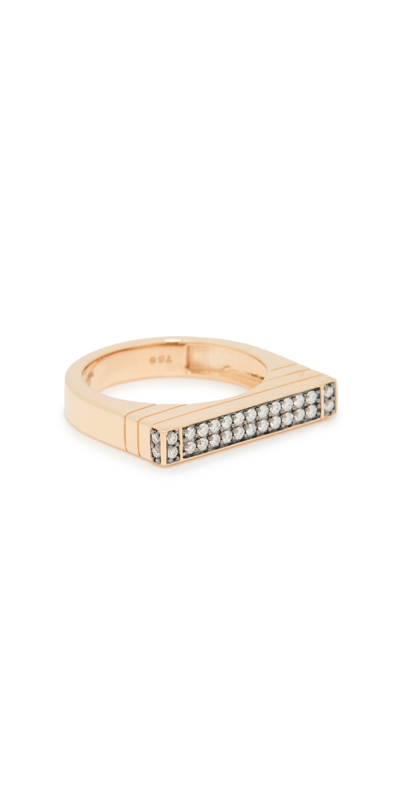 Shop Sorellina Pave Stix Ring In Yellow Gold/diamond