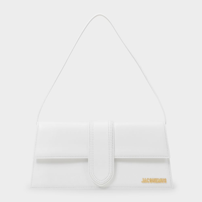 Shop Jacquemus Le Bambino Long Bag -  - White - Leather