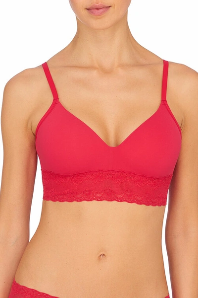Shop Natori Bliss Perfection Contour Soft Cup Wireless Bra (36d) In Sunset Coral