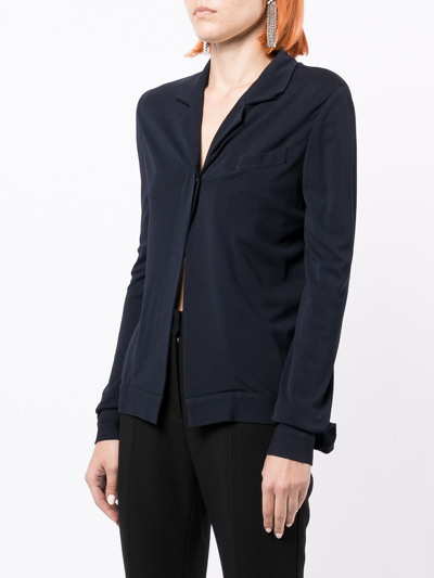 Pre-owned Helmut Lang Notched Collar Jacket In Blue