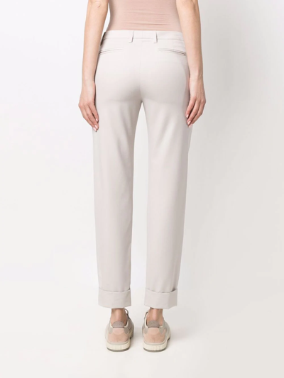Fabiana Filippi Straight Leg Plain Trousers In Neutrals