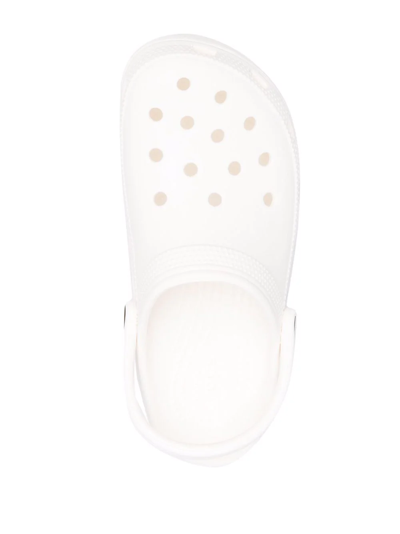 Shop Crocs Platform-sole Clog Sandals In White