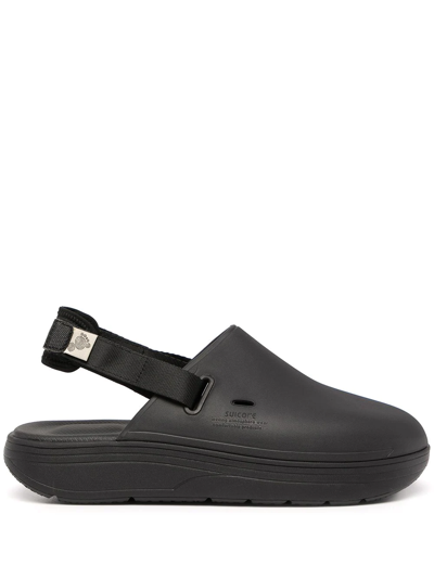 Shop Suicoke Cappo Slingback Sandals In Black