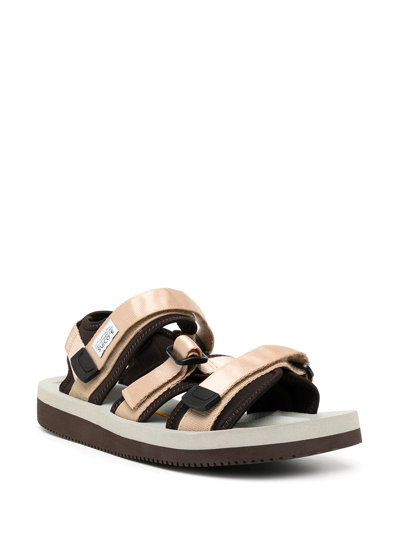 Shop Suicoke Kisse-v Flat Sandals In Grey