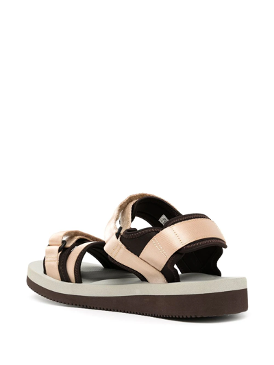 Shop Suicoke Kisse-v Flat Sandals In Grey