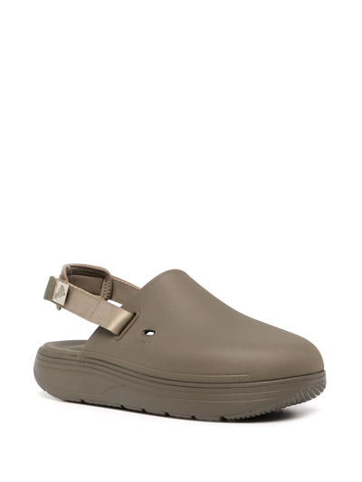 Suicoke Cappo Round Toe Slingback Sandals In Grey