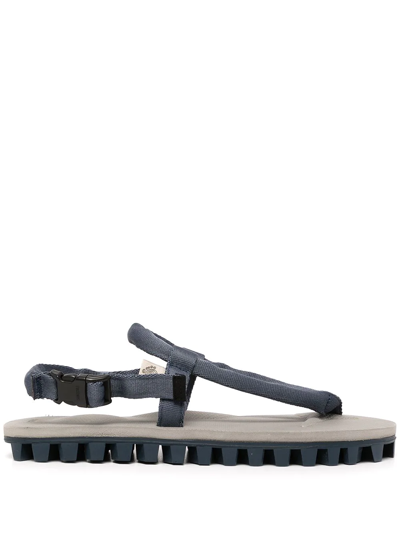 Shop Suicoke Gut Slide-buckled Sandals In Grey