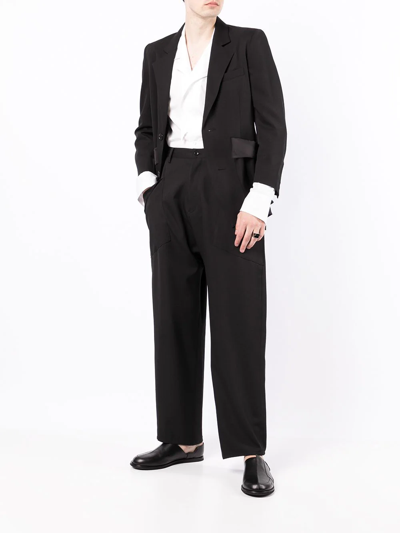 Sulvam Flap-pocket Trousers In Black