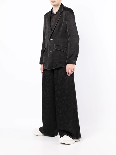 Shop Sulvam Contrast-stitched Jacket In Black