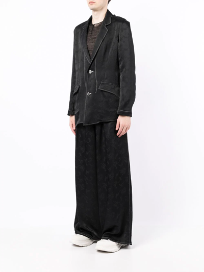 Sulvam Contrast-stitched Jacket In Black