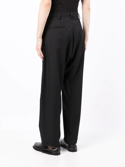 Shop Sulvam Flap-pocket Trousers In Black