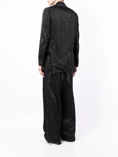 Sulvam Contrast-stitched Jacket In Black