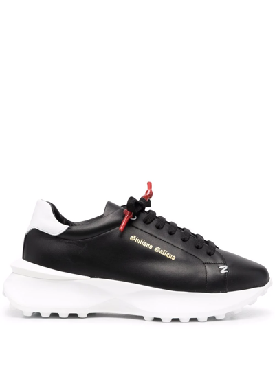 Giuliano Galiano Side Logo-print Sneakers In Black
