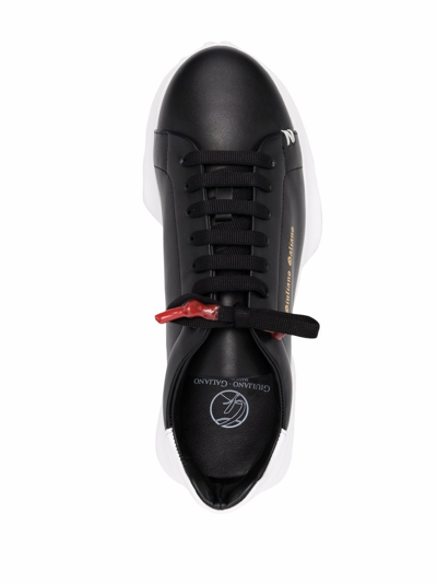 Shop Giuliano Galiano Side Logo-print Sneakers In Black