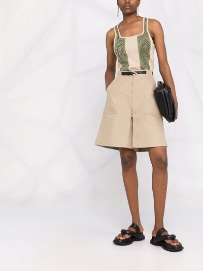 Shop Ahluwalia Textured Knitted Top In Neutrals