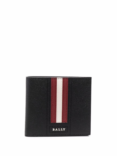 Shop Bally Logo-plaque Bi-fold Wallet In Black