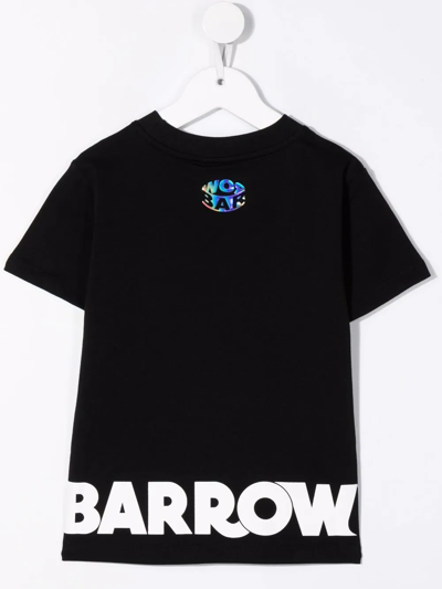 Barrow Teen Logo-print Cotton T-shirt In Black