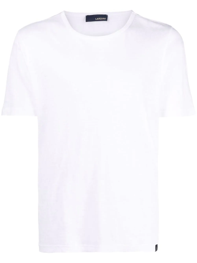 Shop Lardini Round Neck T-shirt In White