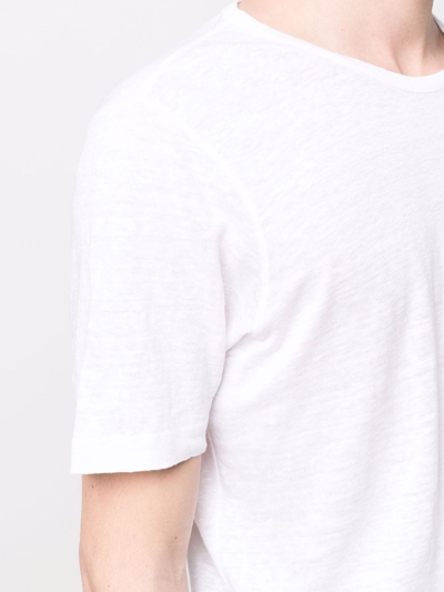 Shop Lardini Round Neck T-shirt In White