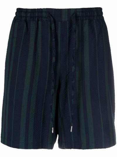 Shop A Kind Of Guise Volta Striped Shorts In Blue