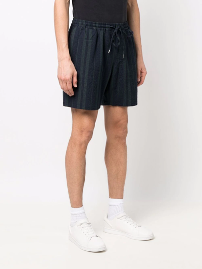 Shop A Kind Of Guise Volta Striped Shorts In Blue