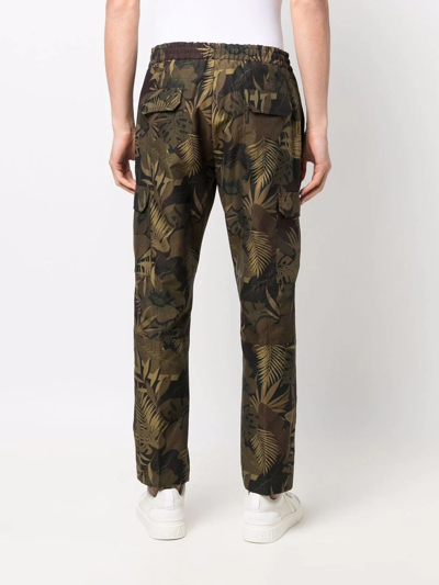 Shop Etro Jungle-print Cargo Trousers In Green
