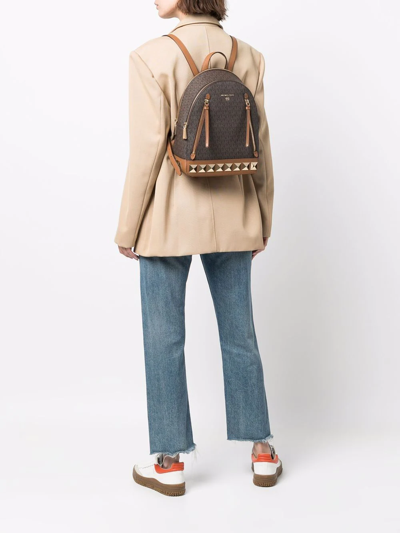 Shop Michael Michael Kors Brooklyn Backpack In Brown