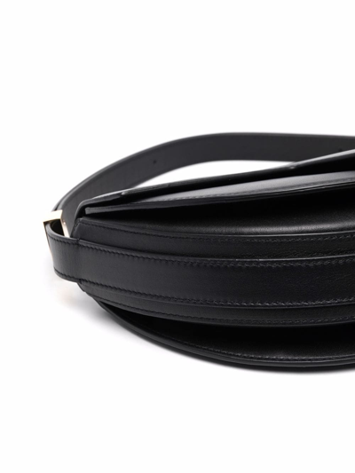Shop Patou Le  Leather Shoulder Bag In Black