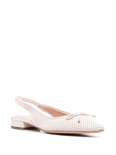 Kate Spade Veronica Perforated Slingback Ballerina Flats In Neutrals
