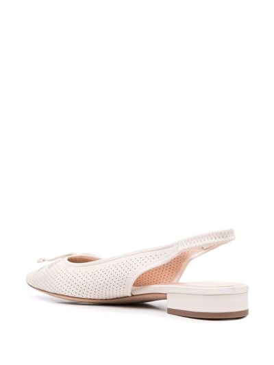 Kate Spade Veronica Perforated Slingback Ballerina Flats In Neutrals