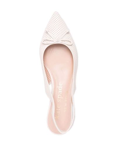 Kate Spade Veronica Perforated Slingback Ballerina Flats In Neutrals