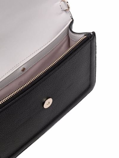 Kate Spade Logo-plaque Clutch Bag In Black