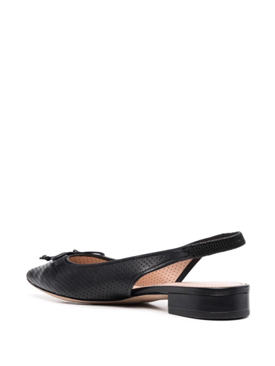 Shop Kate Spade Bow-detail Ballerina Shoes In Black