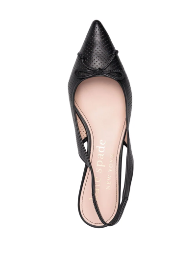 Shop Kate Spade Bow-detail Ballerina Shoes In Black