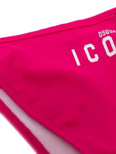 Shop Dsquared2 Logo-print Bikini In Pink