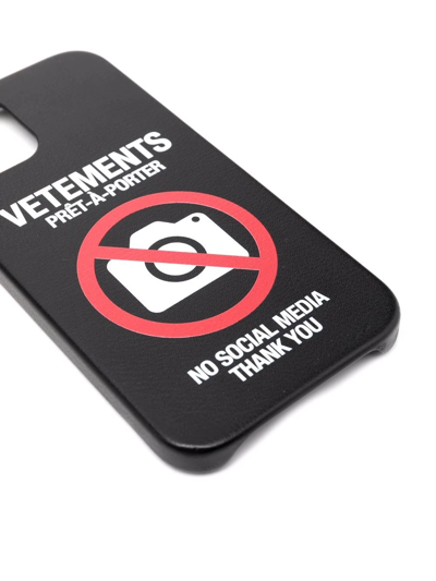 Shop Vetements Logo-print Iphone 12 Pro Max Cover In Black