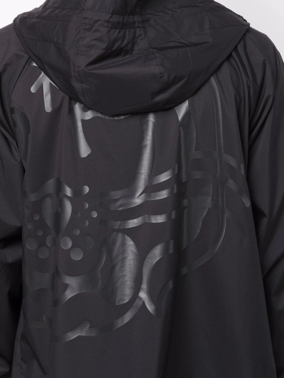 Shop Kenzo Rear Logo-print Hooded Jacket In Black
