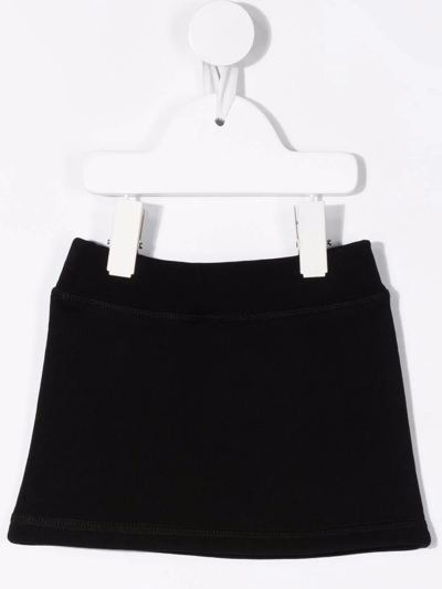 Shop Dsquared2 Logo-print Flared Skirt In Black