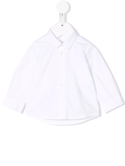Shop Il Gufo Classic Button-up Shirt In White